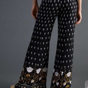 NWOT-Anthropologie Floral Wide-Leg Pant-16